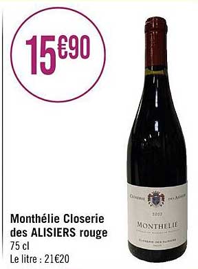 monthélie closerie des alisiers rouge