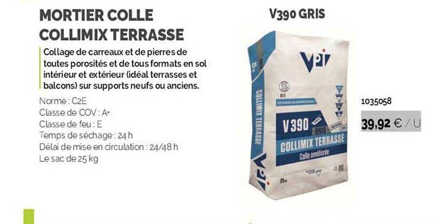 Mortier Colle Collimix Terrasse