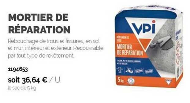 mortier de réparation vpi