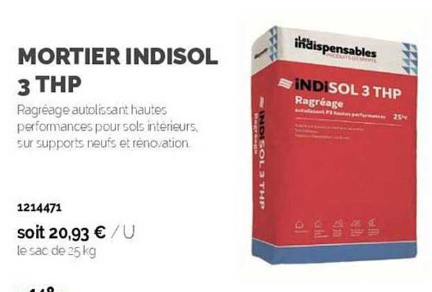 Mortier Indisol 3 Thp