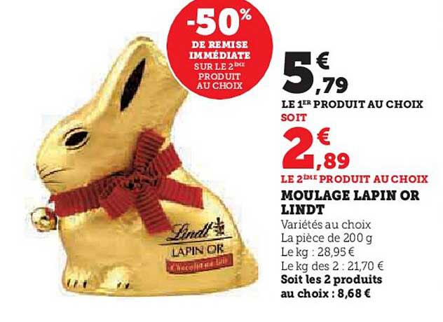 Moulage Lapin Or Lindt