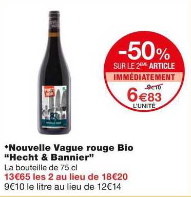 nouvelle vague rouge bio "hecht & bannier"
