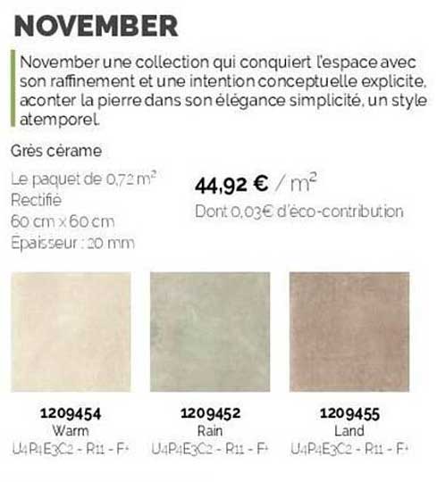 november grès cérame