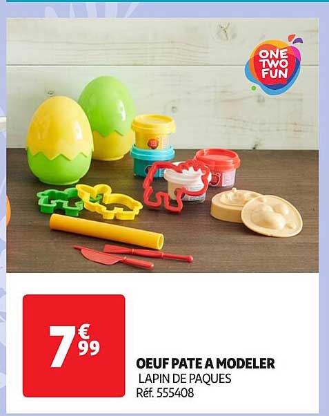 œuf pâte à modeler one two fun
