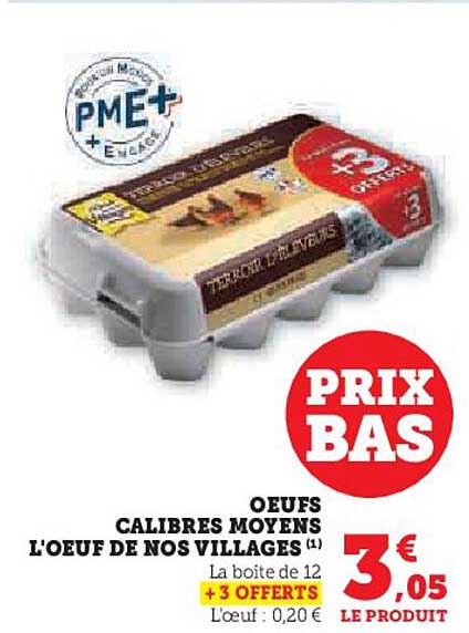 œufs calibres moyens l'œuf de nos villages