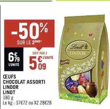 œufs chocolat assorti lindor lindt