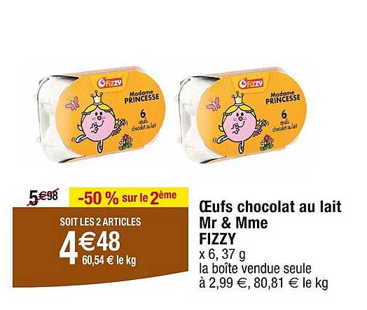 œufs Chocolat Au Lait Mr & Mme Fizzy