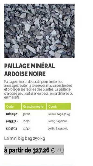 paillage minéral ardoise noire