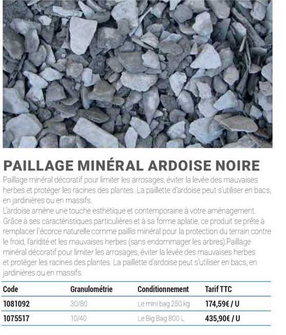 paillage minéral ardoise noire