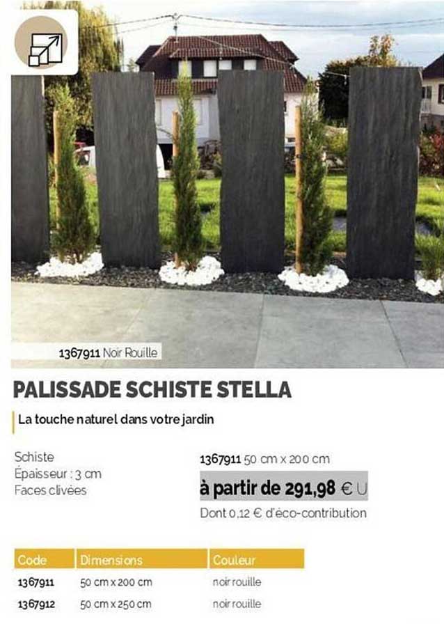 palissade schiste stella