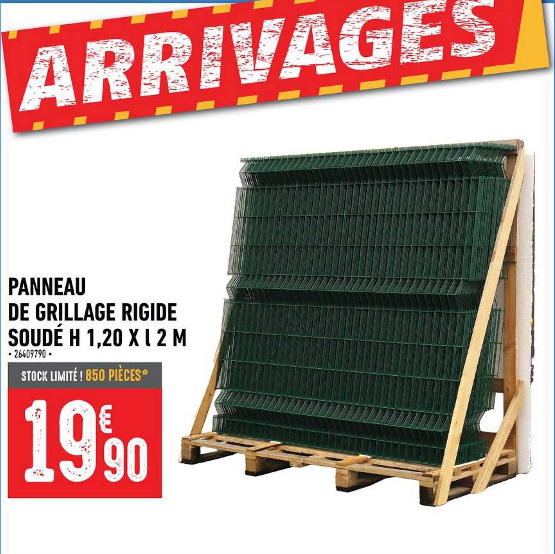 Panneau De Grillage Rigide Soudé H 1,20 X L 2 M