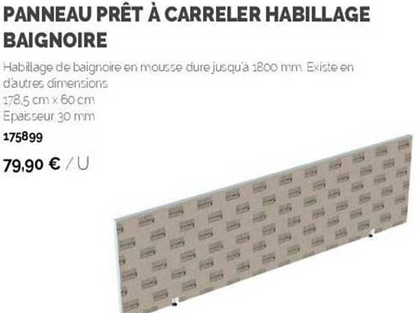 panneau prât à carreler habillage baignoire