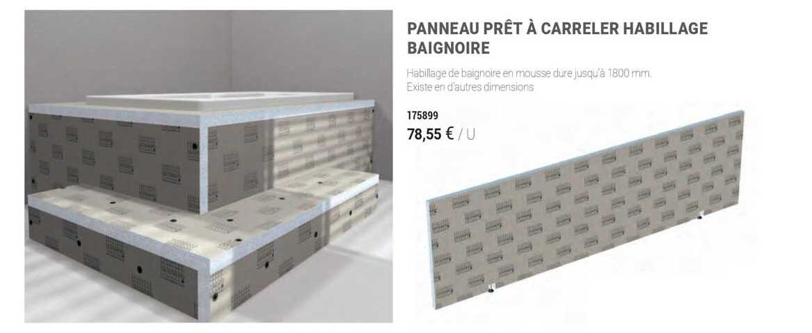 panneau prêt à carreler habillage baignoire
