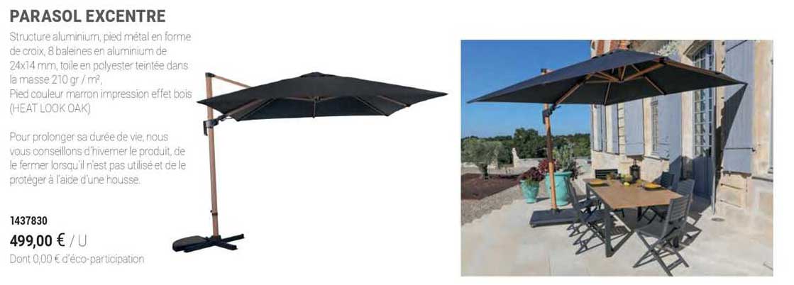 parasol excentre