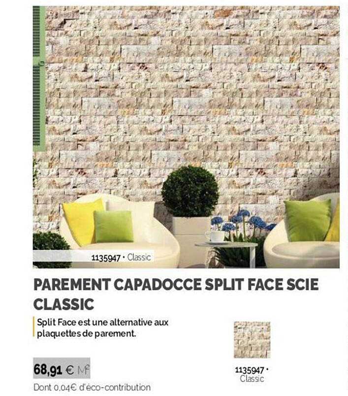 parement capadocce split face scie classic