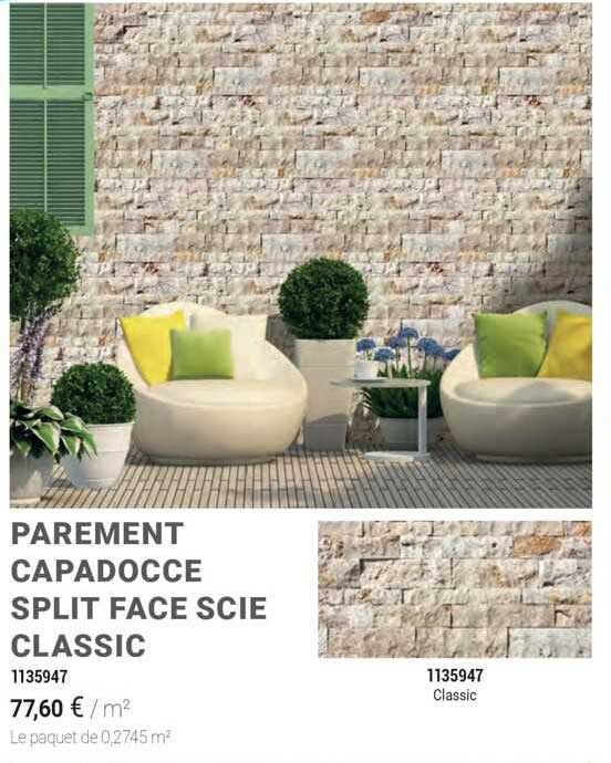 parement capadocce split face scie classic