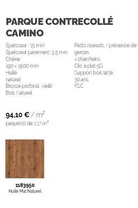 parquet contrecollé camino