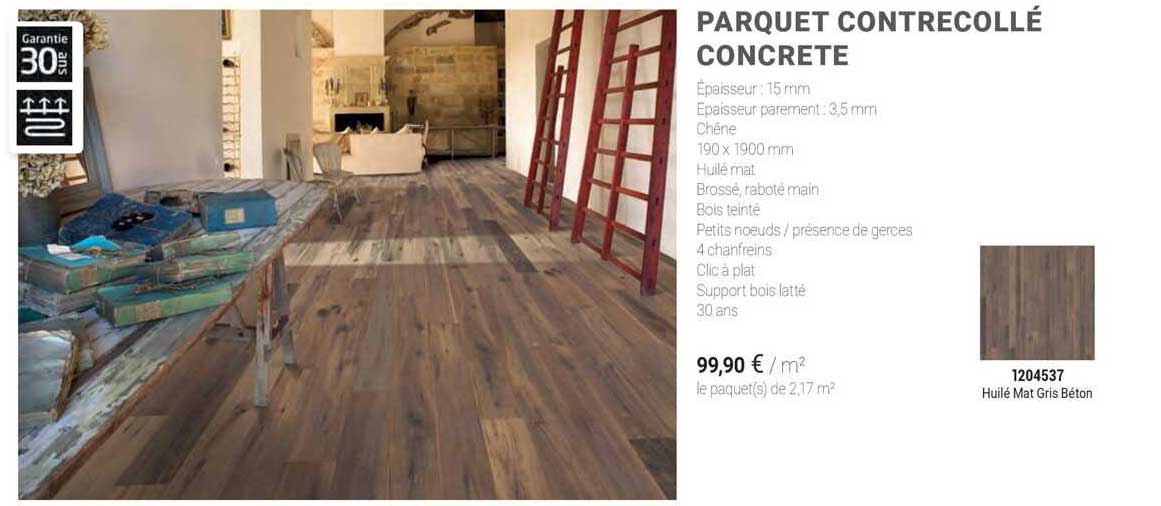 Parquet Contrecollé Concrete