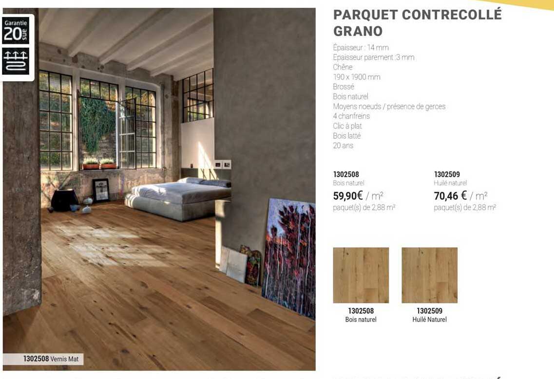 parquet contrecollé grano