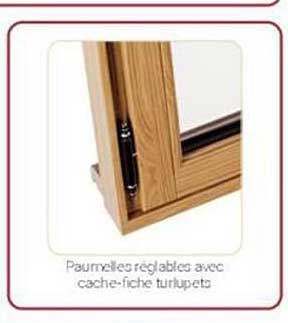 paumelles réglables avec cache-fiche turlupets