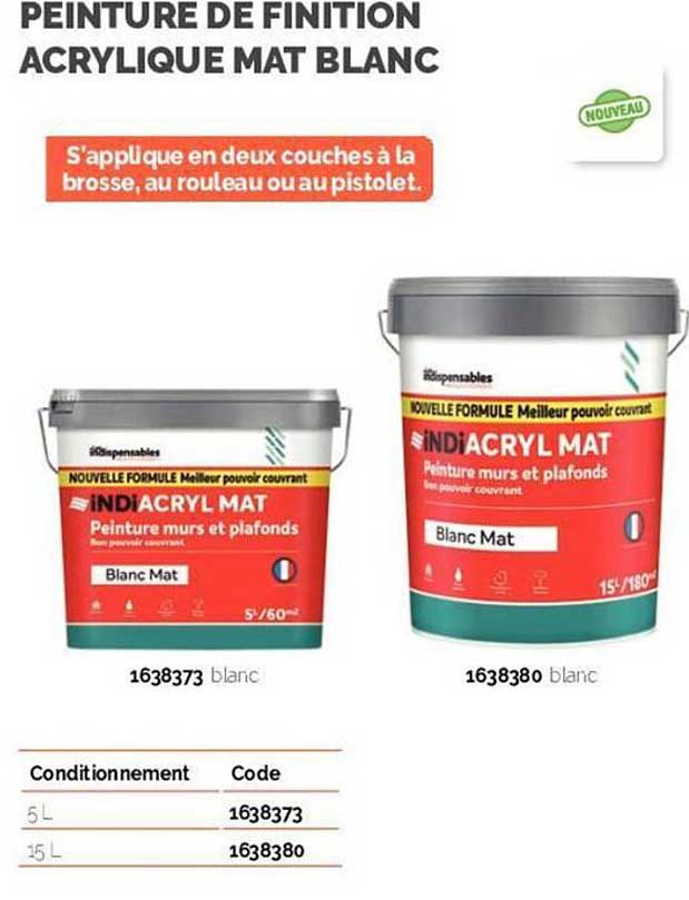 peinture de finition acrylique mat blanc les indispensables