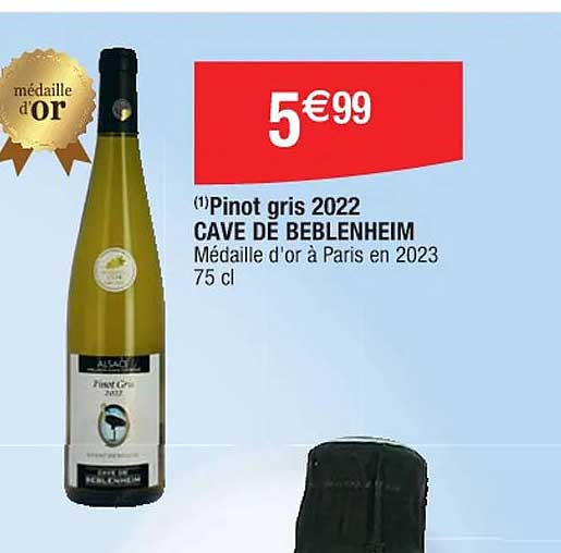 pinot gris 2022 cave de beblenheim