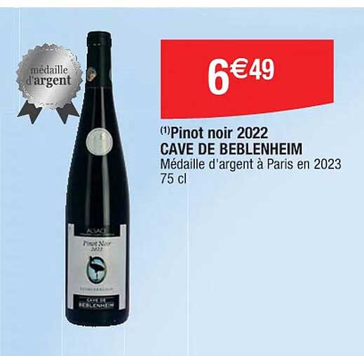 pinot noir 2022 cave de beblenheim