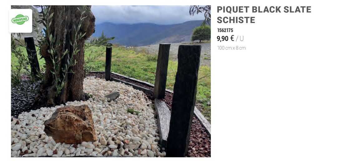 piquet black slate schiste