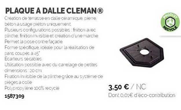 plaque dalle cleman