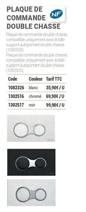 plaque de commande double chasse