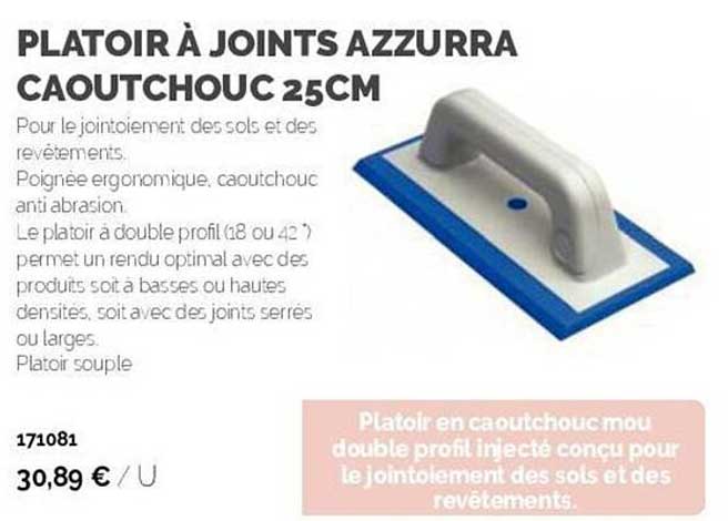 platoir à joints azzurra caoutchouc 25cm