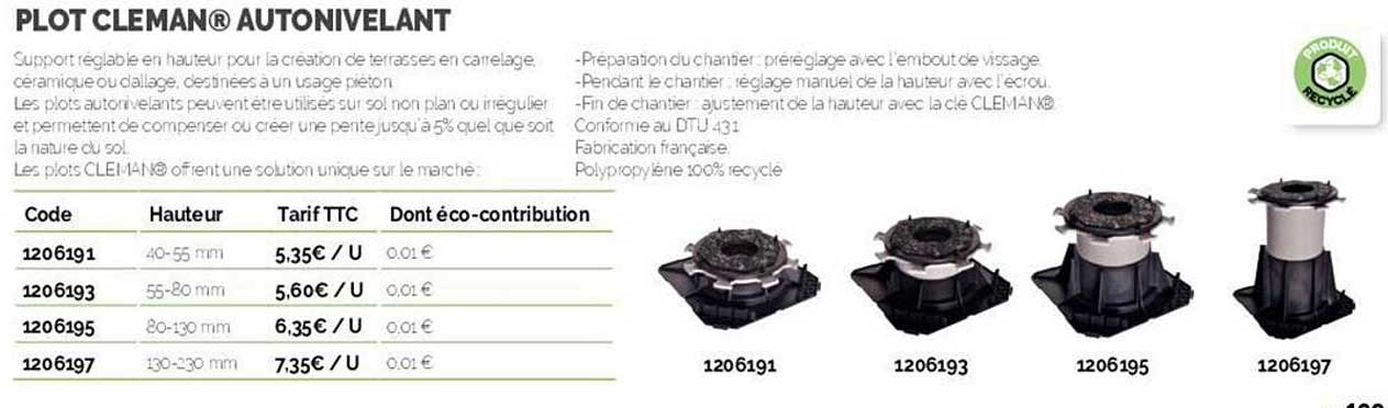 Plot Cleman Autonivelant