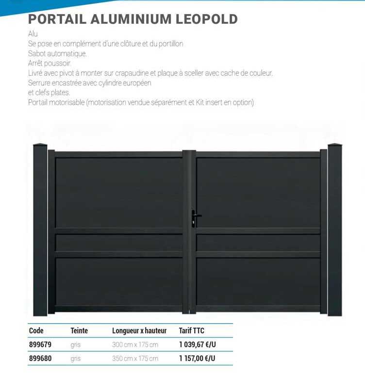 portail aluminium léopard