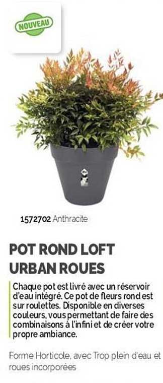 Pot Rond Loft Urban Roues