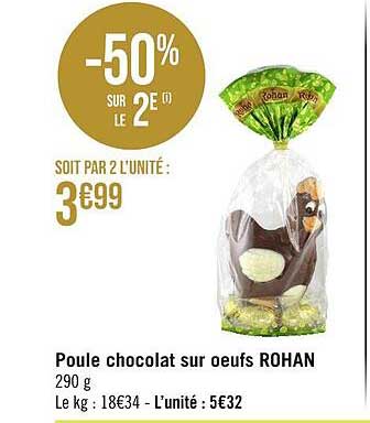 poule chocolat sur œufs rohan