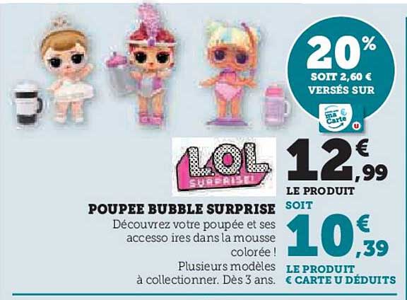 poupée bubble surprise