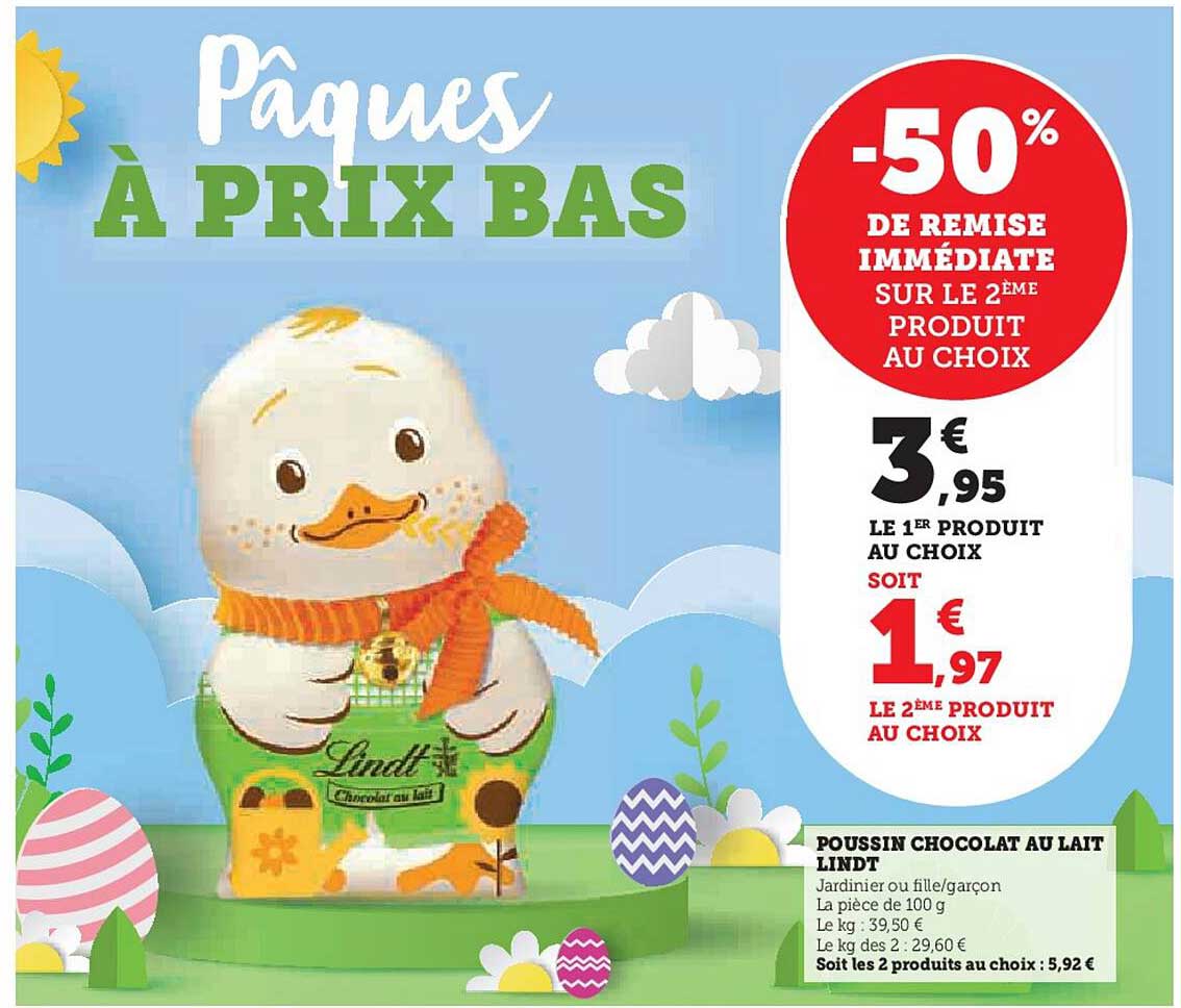 poussin chocolat au lait lindt