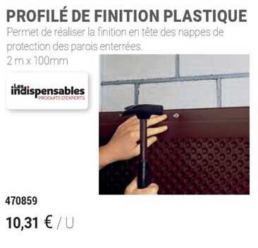 profilé de finition plastique