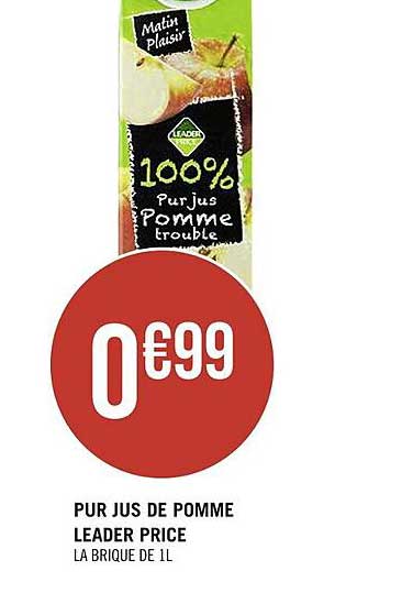 pur jus de pomme leader price
