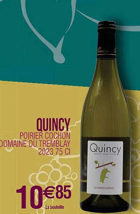quincy poirier cochon domaine du tremblay 2023 75 cl