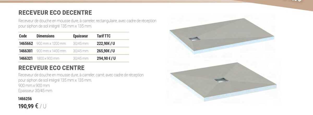 receveur éco decentre, receveur éco centre