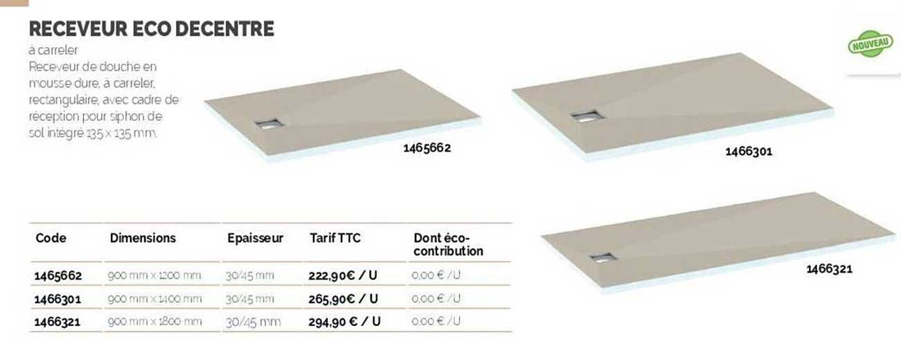 receveur eco decentre