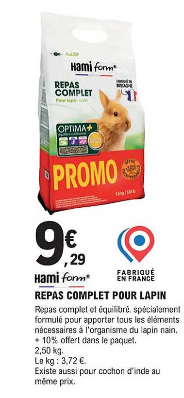 repas complet pour lapin hami form