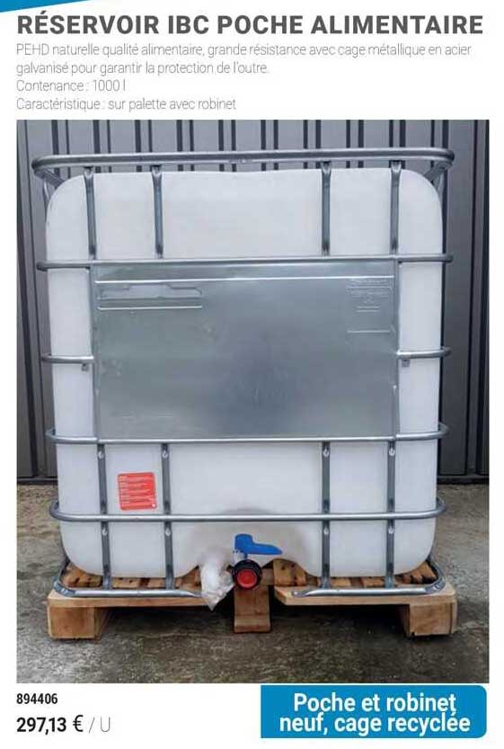 réservoir ibc poche alimentaire