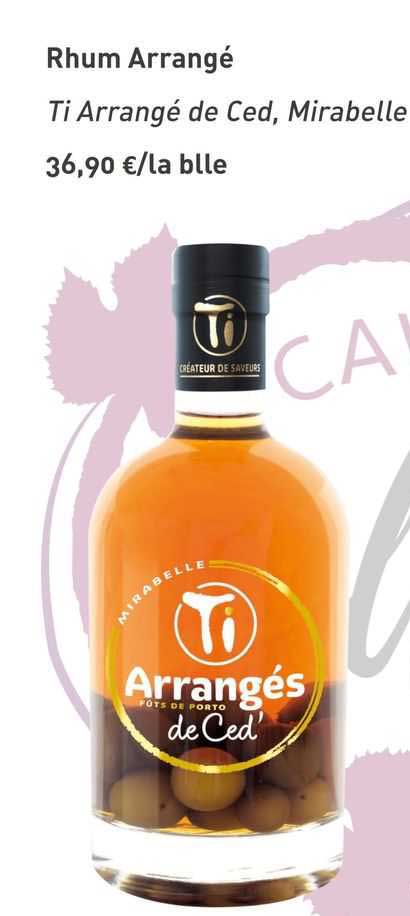 rhum arrangé ti arrangés de ced, mirabelle