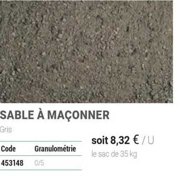 sable à maçonner