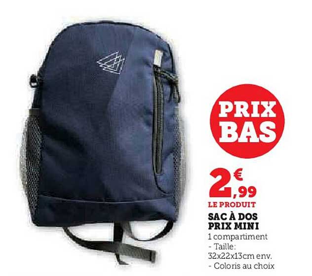 sac à dos prix mini