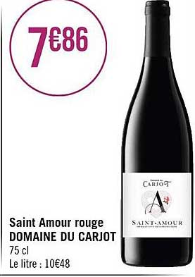 saint amour rouge domaien du carjot