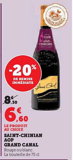 saint-chinian aop grand canal