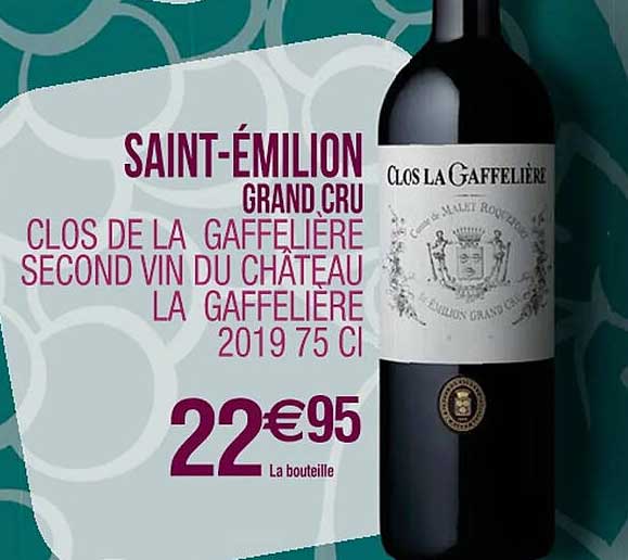 saint-émilion grand cru clos de la gaffelière second vin du château la gaffelière 2019